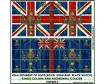 42nd Regt Royal Highland 'Black Watch' (2 flags + finials) 28mm