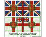 59th Regt '2nd Nottingham' (2 flags + finials) 28mm