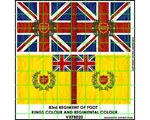 83rd Regt (2 flags + finials) 28mm