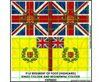 91st  Regt 'Highland ' (2 flags + finials) 28mm