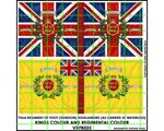 92nd Regt 'Gordon Highlanders' carried at Waterloo (2 flags + finials) 28mm