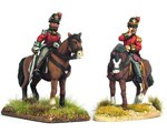 British Waterloo Colonels (x2) and Foot Pioneer 28mm