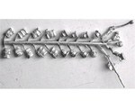 36 Hanoverian heads in peaked caps, 36 backpacks and 16 arms 28mm