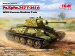 Pz.Kpfw. T-34-747(r), WWII German Medium Tank 1:35