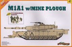 US M1A1 Abrams with Mine Plough 'Desert Storm' + BONUS 1st Infantry Division Soldiers 1:35 (Disponible Courant Janvier)