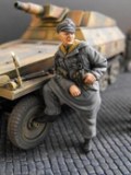 German Officer in parka (raised leg)