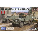 Andy's Hobby AHHQ-35001 M3 / M3A1 U.S. WWII Halftrack DOUBLE COMBO 1:35