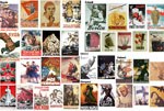 Diorama - Political Posters WWII Era - Russia-Poland-Greece-Finland & Hungary