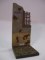 Diorama - House Ruin incl. enamelled streetsigns, wire mesh and a stained glass window