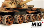 BURN OUT T-55/T62 WHEELS (5 double wheels) 1/35