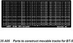 Parts to construct movable tracks for BT-5 1/35
