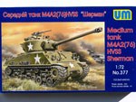 Sherman Medium tank M4A2(76)W HVSS WW2 1/72 