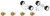 Pack de 4 Paliers en Laiton