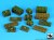 Universal modern plastic boxes accessories set 1/35
