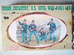 Union Infantry, U.S.Civil War 1861-1865 (4 Figures Set) 1/32