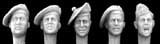 5 heads, Brit. soft headgear  (résine) 1/35
