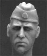5 heads, Ger. sidecaps, various  (résine) 1/35