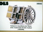 Caisson à munitions de 75mm avec roues bois (1935/40) 1/35