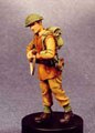 British infantryman walking with rifle